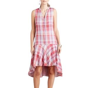 Maeve Pink Plaid Sleeveless Dress